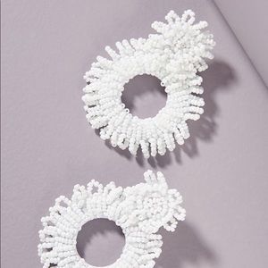 NWT Anthropologie beaded drop hoop earrings